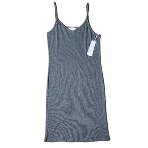 NWT Indigenous Women’s Gray Sleeveless Midi Dress 100% Organic Cotton